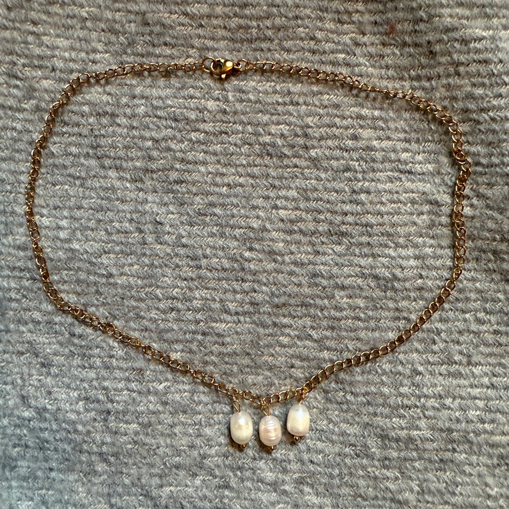 Gold plated Pearl Necklace